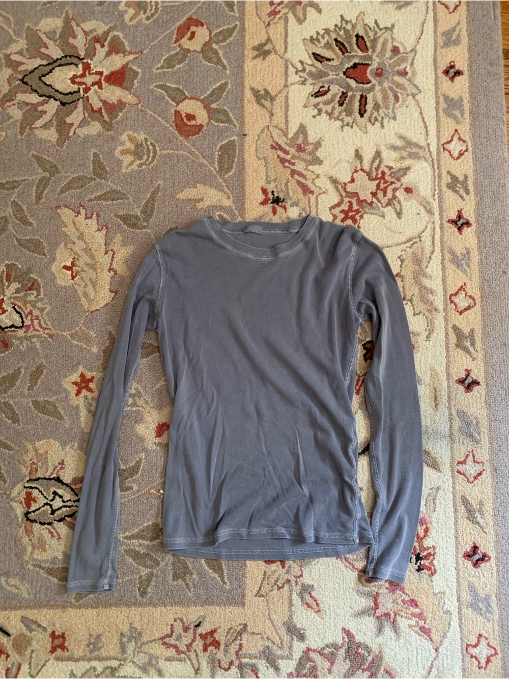 Brandy Melville Long-Sleeve Crewneck Tee - Slate Gray